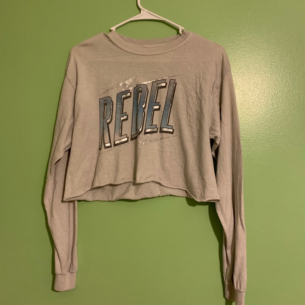 Rebel long sleeve crop top